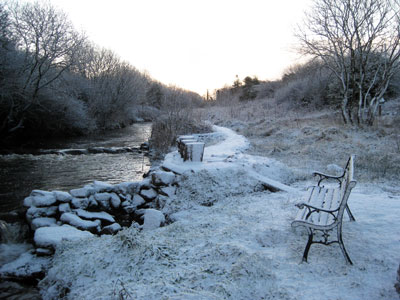 glore mill in the winter